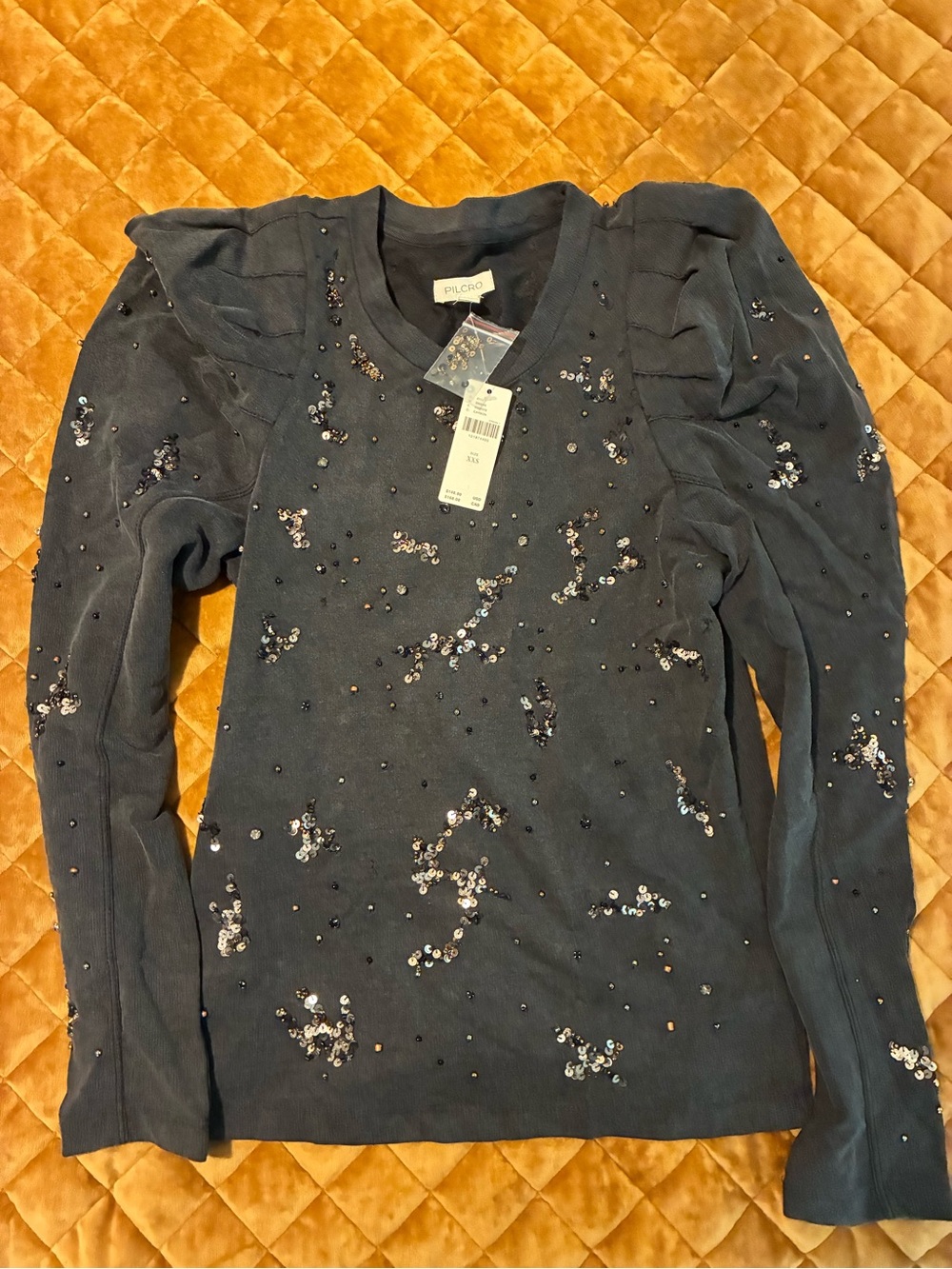 Pilcro Puff-Sleeve Embellished Top - Picture 5 of 6